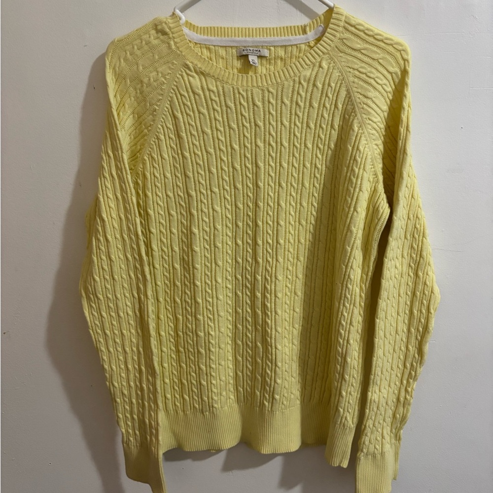 Sonoma Lemon Cable Knit Sweater